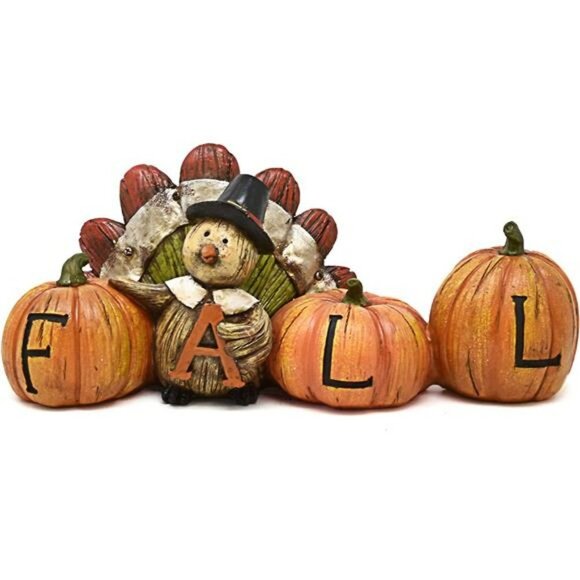 Turkey Pumpkin Table Topper Figurine Centerpiece - Picture 1 of 5